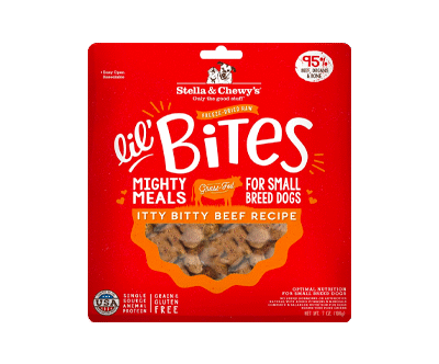 Stella & Chewy's Freeze-Dried Raw Lil' Bites Itty Bitty Beef Recipe Small Breed Dog Food, 7 oz. Bag (Beef)